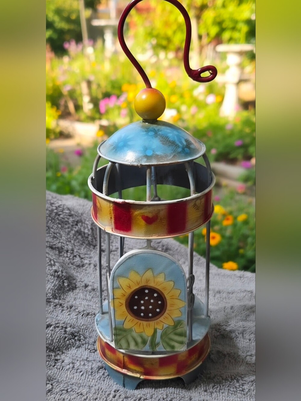 Folkart Metal Tealight Holder Lantern